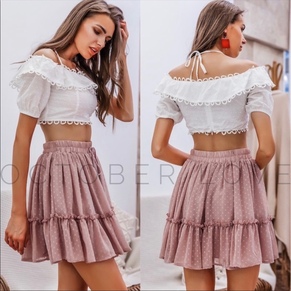Alexis Boho Chiffon Mini Skirt - Picture 2 of 3